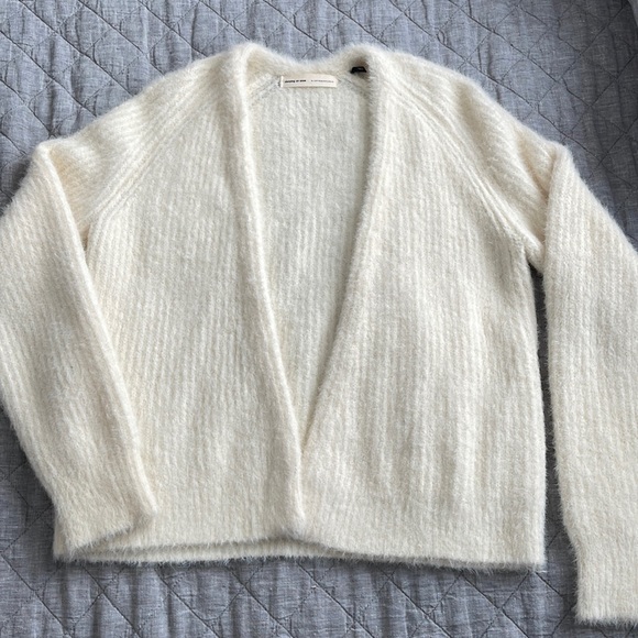 Cream furry Anthropologie Sweater Size S - Picture 1 of 2